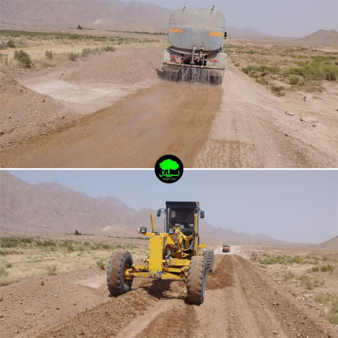 ادامه عملیات زیرسازی محور روستایی کرند به زین