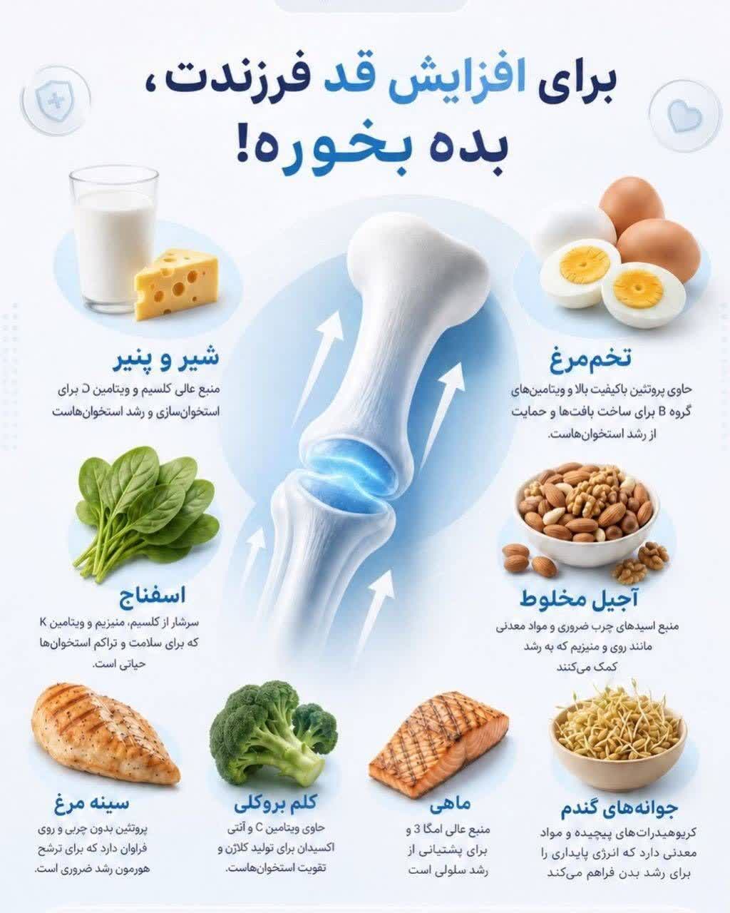توصیه تغذیه‌ای برای افزایش قد فرزندان