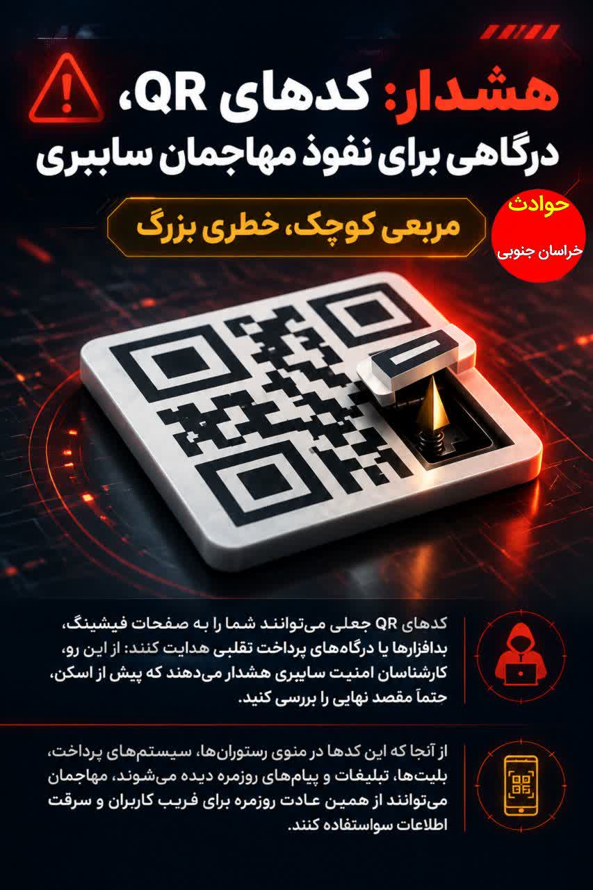 هشدار درباره استفاده از کدهای QR به عنوان درگاهی برای نفوذ سایبری