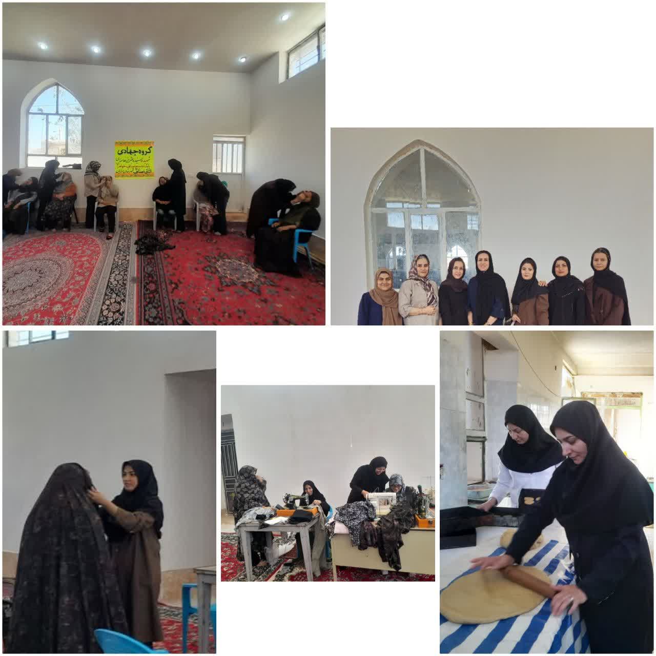 گروه جهادی شهیده سیده بشری خامنه‌ای در روستای زنگویی به مناسبت هفته دفاع مقدس