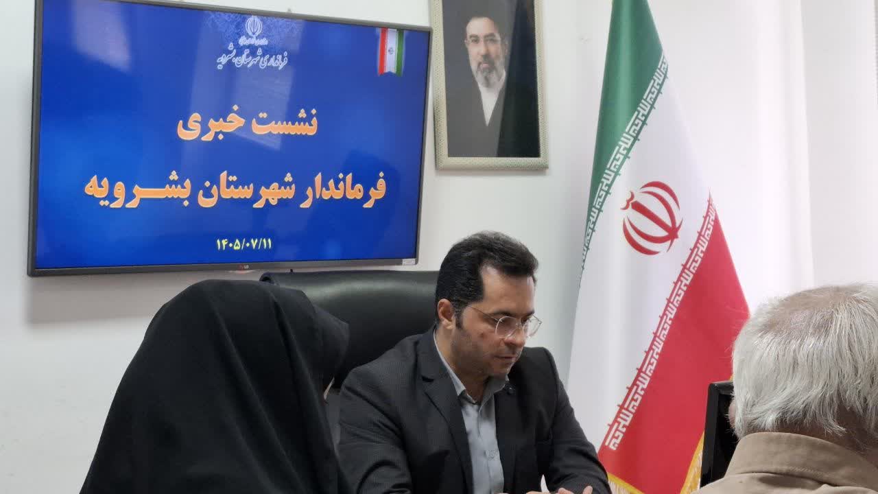تشریح پیشرفت پروژه‌های مسکن ملی و تمهیدات همایش کویرنوردی توسط فرماندار بشرویه